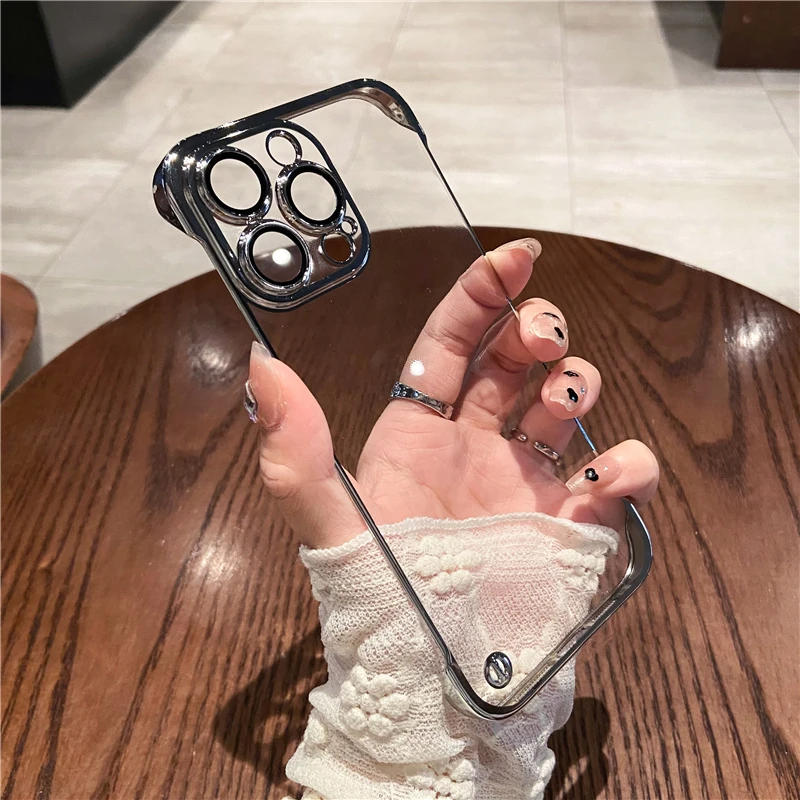 Transparent UltraThin Frameless Plating Clear Phone Case For iPhone 16E 17 Air 16 15 14 Pro Max 17ProMax Plus Slim Cover Coque
Transparent UltraThin Frameless Plating Clear Phone Case For iPhone 16E 17 Air 16 15 14 Pro Max 17ProMax Plus Slim Cover Coque
