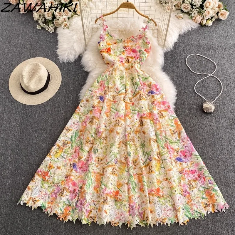Evening Dresses Women Lace Pleated Floral Vestidos Patchwork Ruffles Camisole Dress for Holiday Casual Office Lady Ropa Mujer
Evening Dresses Women Lace Pleated Floral Vestidos Patchwork Ruffles Camisole Dress for Holiday Casual Office Lady Ropa Mujer