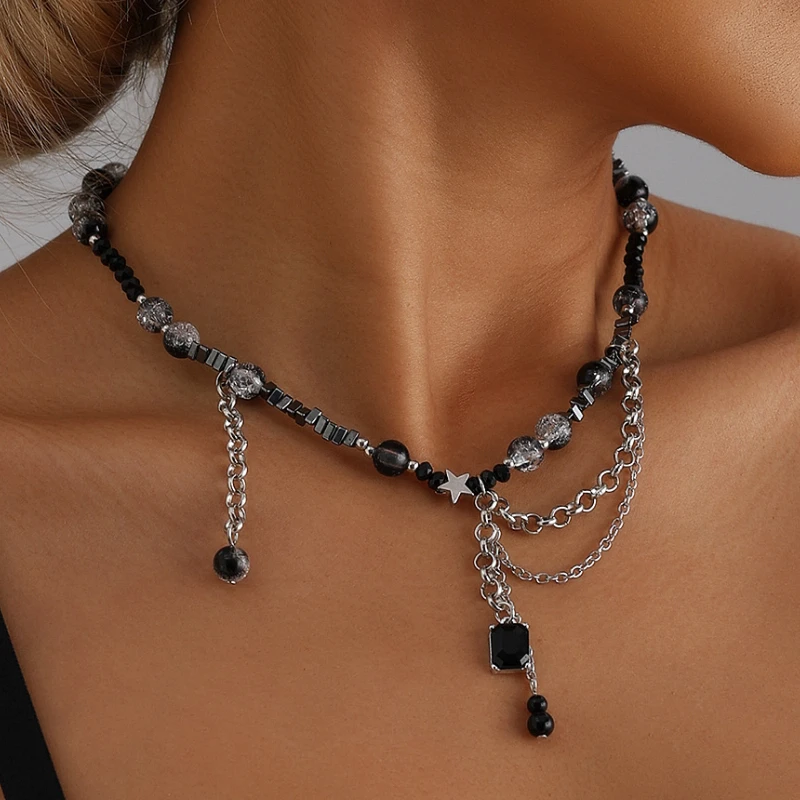 Dark Style Tassel Splicing Collarbone Chain Spicy Girl Y2K Necklace Female Jewelry
Dark Style Tassel Splicing Collarbone Chain Spicy Girl Y2K Necklace Female Jewelry
