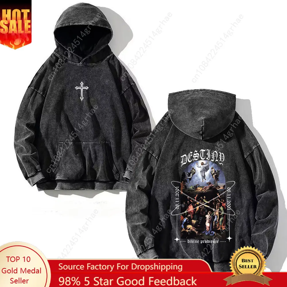 Vintage Y2K Cross Printed Washed Hoodie Cotton Long Sleeve Hip Hop Men Winter Clothing Fashion Casual Hip Hop Hooded Sweatshirt 
Vintage Y2K Cross Printed Washed Hoodie Cotton Long Sleeve Hip Hop Men Winter Clothing Fashion Casual Hip Hop Hooded Sweatshirt