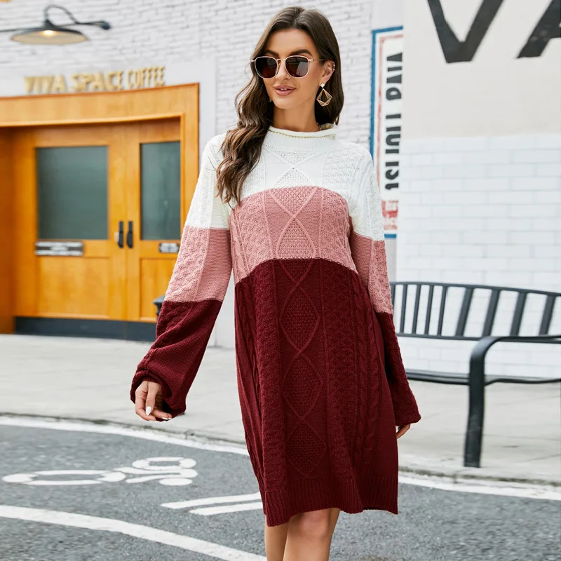 Women's Knitted Sweater 2023 Autumn And Winter New Color Patchwork Design Crew-Neck Casual Fashion Long Casual Sweater
Women's Knitted Sweater 2023 Autumn And Winter New Color Patchwork Design Crew-Neck Casual Fashion Long Casual Sweater