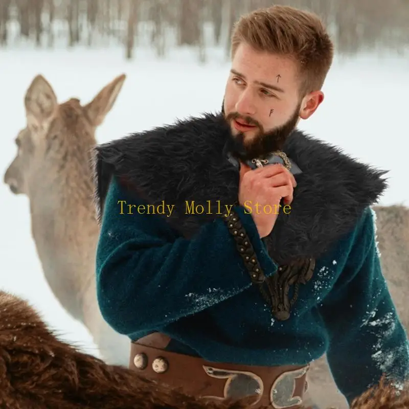 N5KB Vikinges Furs Shawl Medieval Knight Mantle Shoulder Wrap Collar Warriour
N5KB Vikinges Furs Shawl Medieval Knight Mantle Shoulder Wrap Collar Warriour