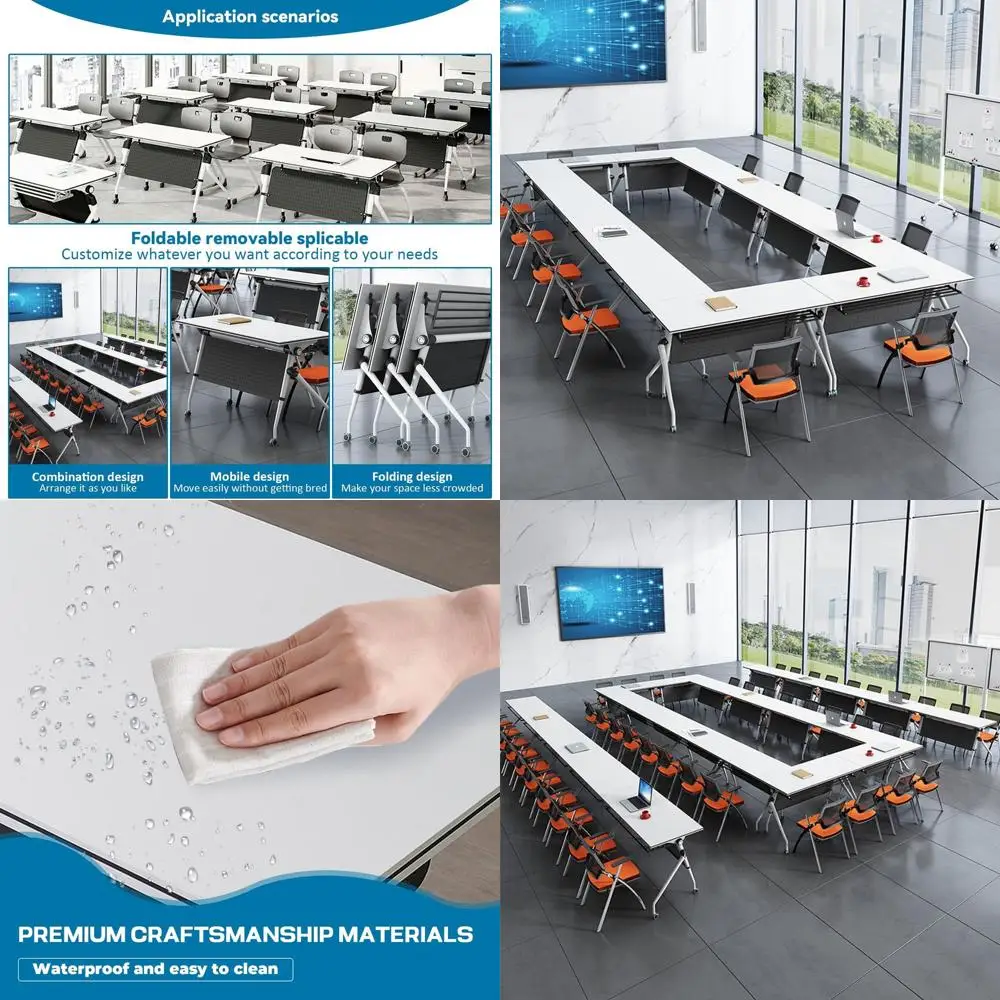 6-Pack Mobile Conference Tables with Locking Wheels, Ideal for 2-10 Person Meetings and Training Sessions
6-Pack Mobile Conference Tables with Locking Wheels, Ideal for 2-10 Person Meetings and Training Sessions