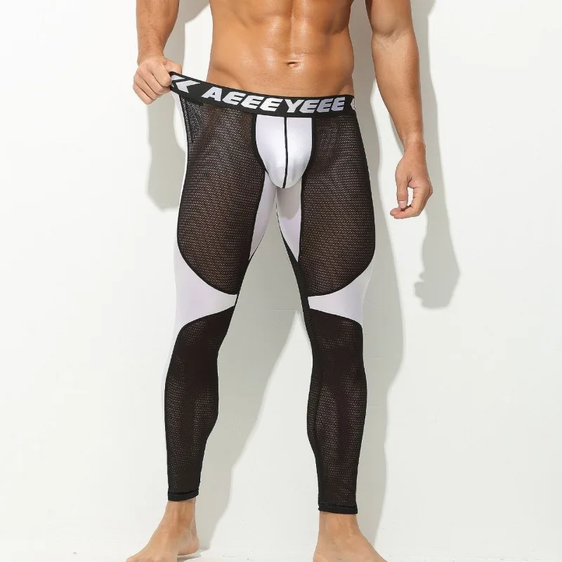 Men's Low-waisted Tight Leggings Mesh Breathable Pants Color-blocked Shaping Pants High-elasticity Fitness Base Tights Seductive
Men's Low-waisted Tight Leggings Mesh Breathable Pants Color-blocked Shaping Pants High-elasticity Fitness Base Tights Seductive