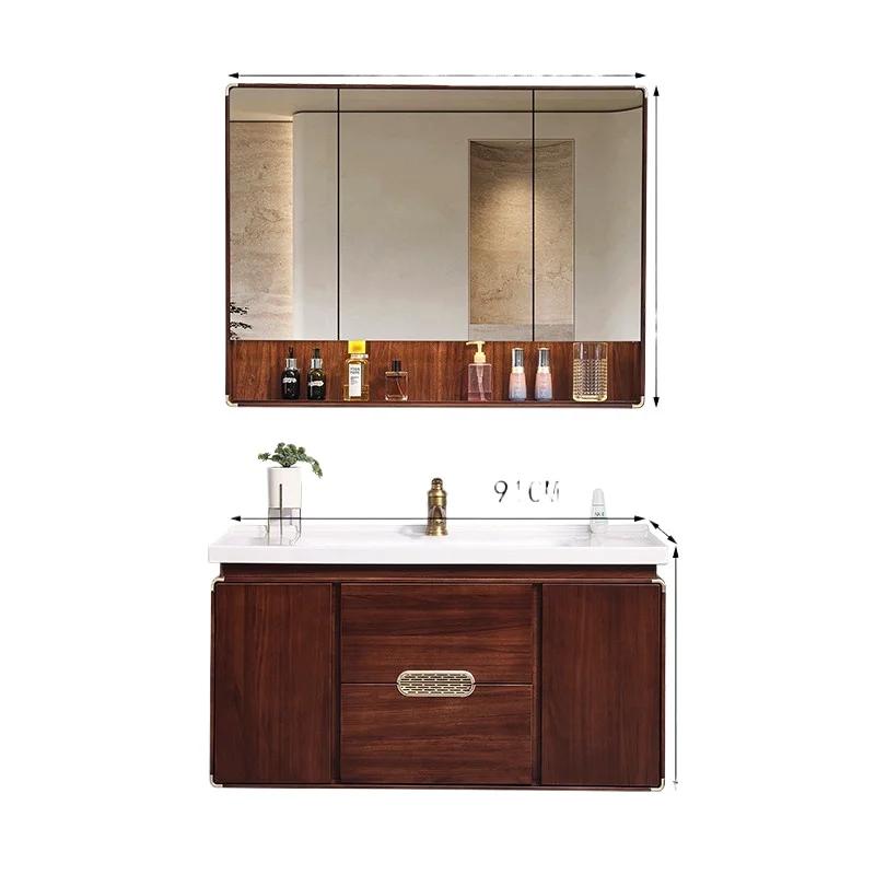 New Chinese smart bathroom cabinet combination bathroom ceramic integrated hot bending washbasin oak bathroom cabinet
New Chinese smart bathroom cabinet combination bathroom ceramic integrated hot bending washbasin oak bathroom cabinet