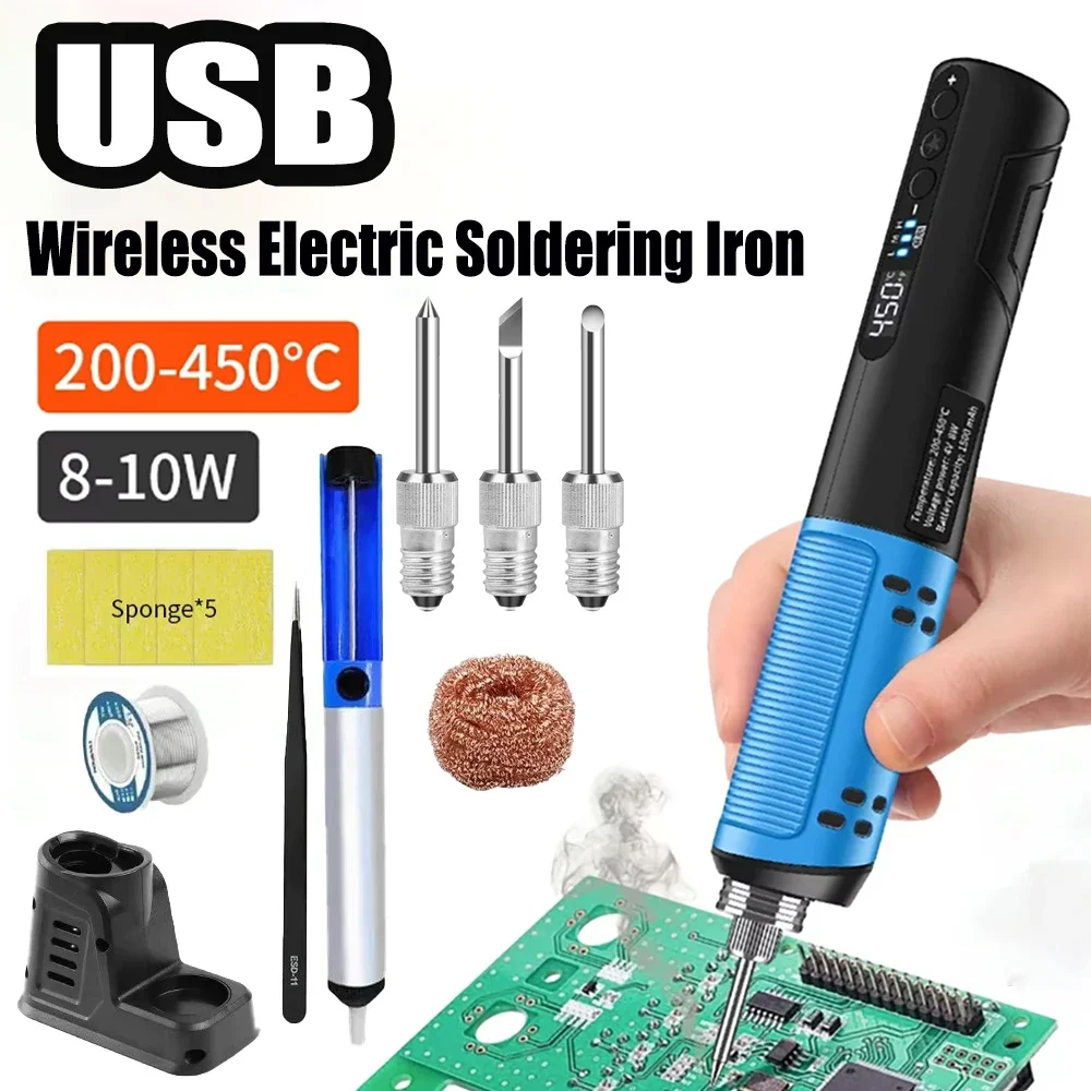 Electric Cordless Soldering Iron Household LED Light USB Rechargeable Lithium Battery Portable Cordless Soldering Iron Kit
Electric Cordless Soldering Iron Household LED Light USB Rechargeable Lithium Battery Portable Cordless Soldering Iron Kit