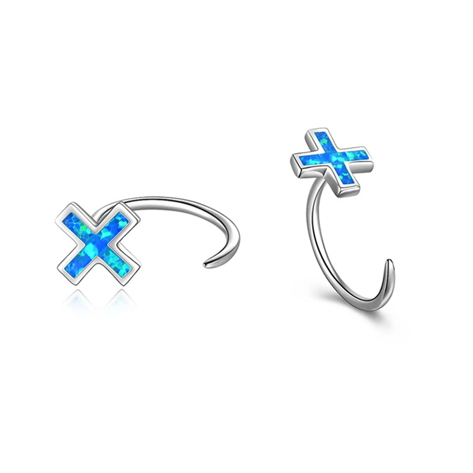 Opal Cross Huggie Hoop Earrings Sterling Silver 925 Small Stud Earrings for Women Girls
Opal Cross Huggie Hoop Earrings Sterling Silver 925 Small Stud Earrings for Women Girls