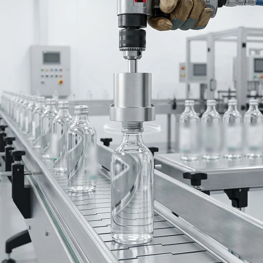 Drill Powered Electric Bottle Capping Head with 1/4 inch Hex Shank for Fast Sealing of Bottles 8mm to 18mm Cap Sizes
Drill Powered Electric Bottle Capping Head with 1/4 inch Hex Shank for Fast Sealing of Bottles 8mm to 18mm Cap Sizes