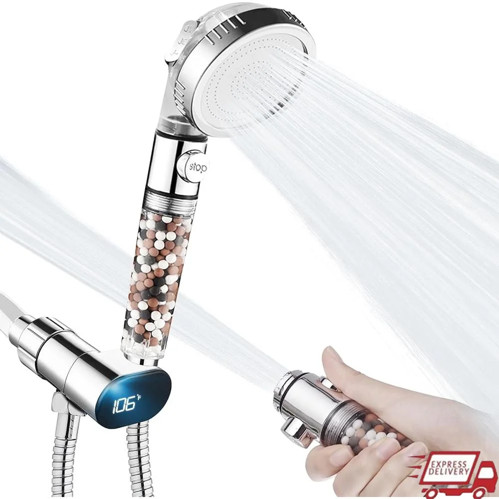 Zenbody Shower Head with Filter Thermometer Eco Handheld Shower Envy 3 Modes Rainfall Massage On Off Switch Water Saving
Zenbody Shower Head with Filter Thermometer Eco Handheld Shower Envy 3 Modes Rainfall Massage On Off Switch Water Saving