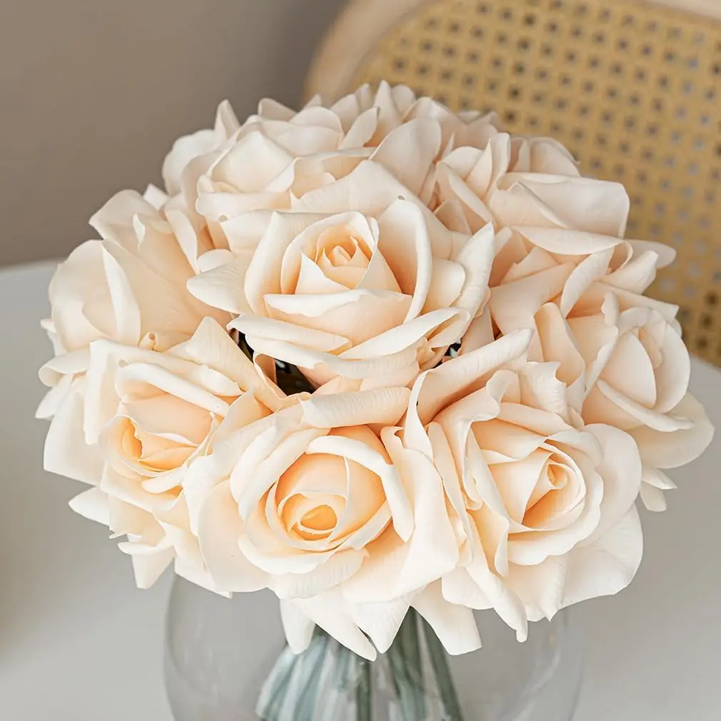 Artificial Roses Single Stem 10pcs Fake Silk Flower Arrangement Bouquet for Home Party Wedding Decoration(Pink Champagne
Artificial Roses Single Stem 10pcs Fake Silk Flower Arrangement Bouquet for Home Party Wedding Decoration(Pink Champagne