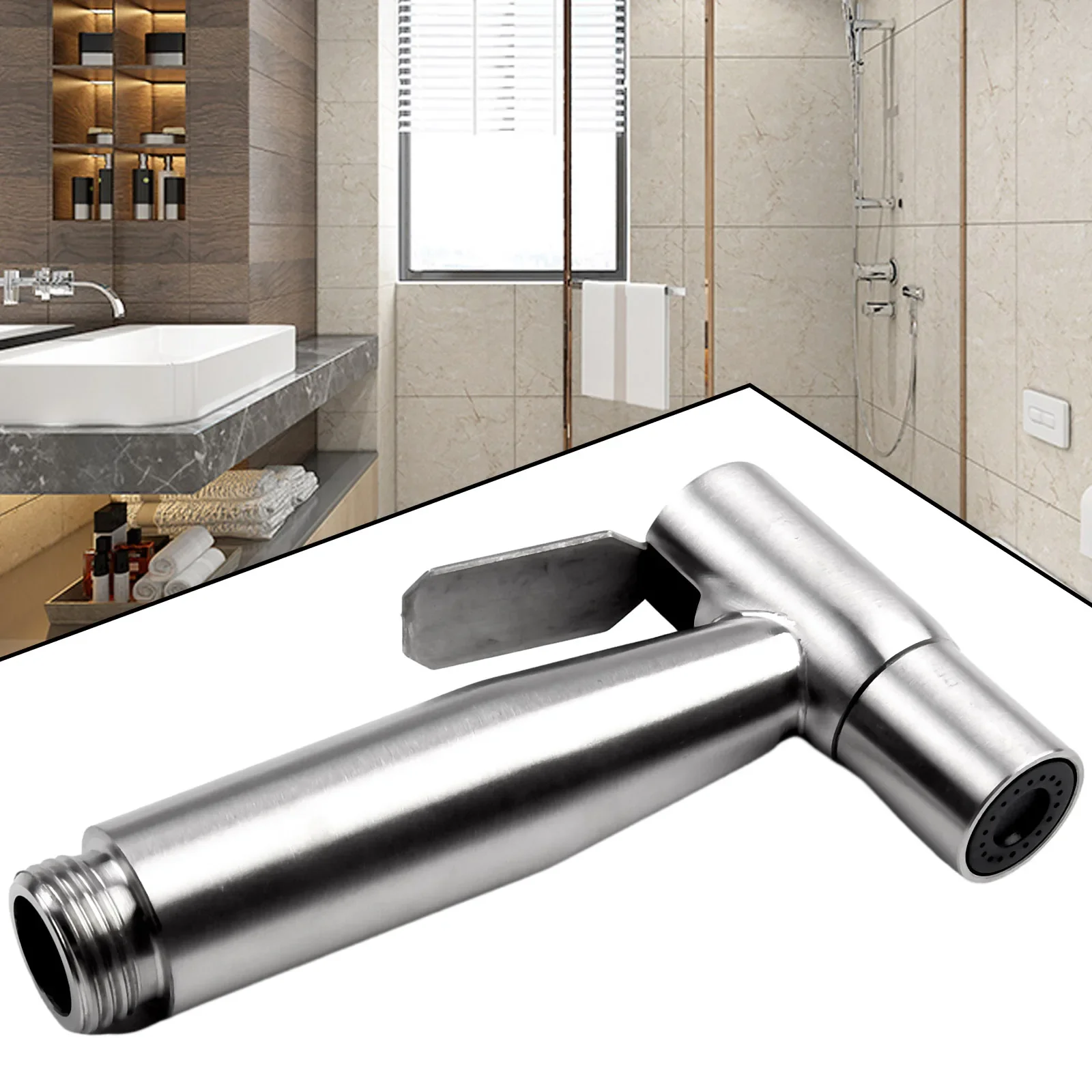 Handheld Bidet Toilet Sprayer Stainless Steel Shower Head Hand Held Water Pressure Control Spray 90*65*29mm G1/2"
Handheld Bidet Toilet Sprayer Stainless Steel Shower Head Hand Held Water Pressure Control Spray 90*65*29mm G1/2"
