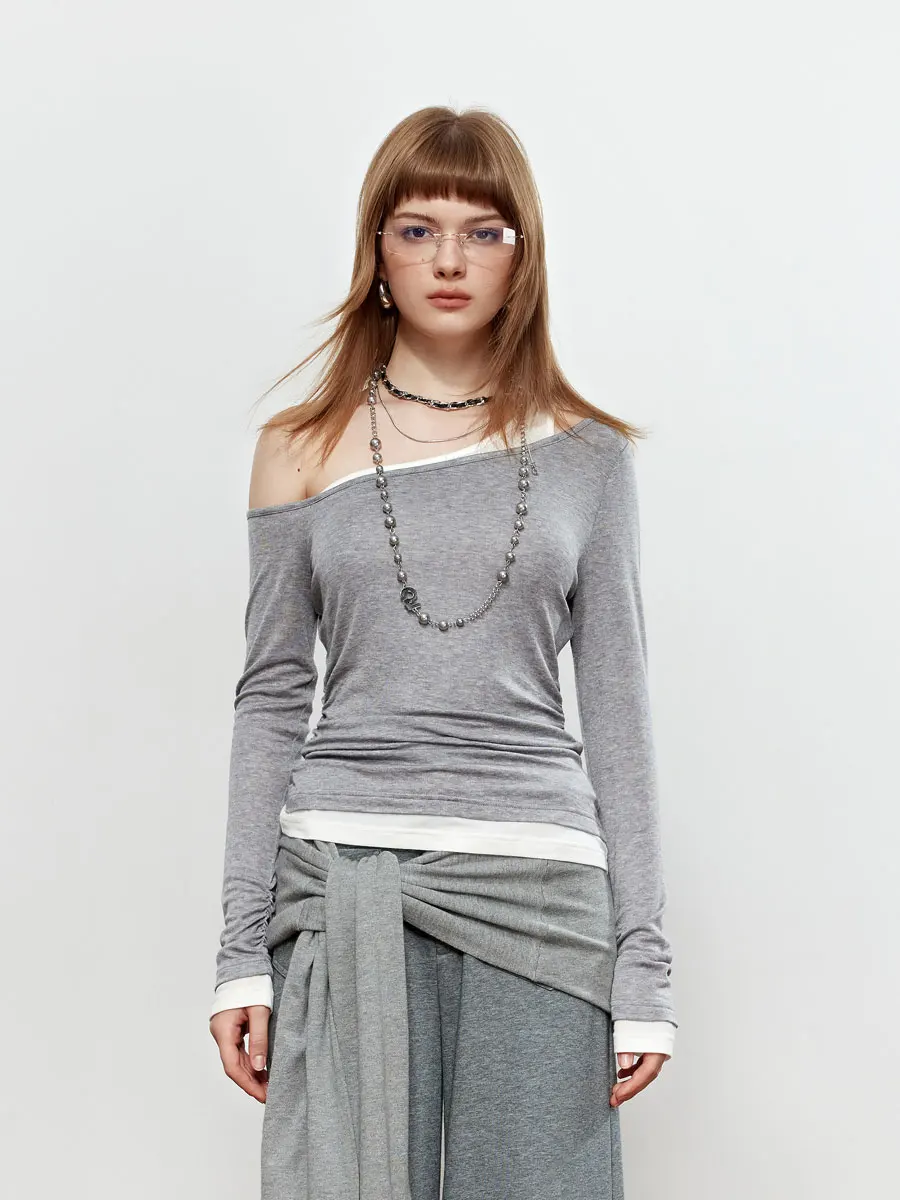 ROCHAROMMA Autumn Winter Casual Sle Women's Knitted Long Sve oulder Bared Fake Two-Piece One-oulder ey Color Blo...
ROCHAROMMA Autumn Winter Casual Sle Women's Knitted Long Sve oulder Bared Fake Two-Piece One-oulder ey Color Blo...