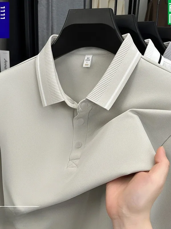 Ice Silk Loose Long Sve irt for Middle-Aged Men Spring Autumn Pure Color Trendy T-irt Busin Casual Sle
Ice Silk Loose Long Sve irt for Middle-Aged Men Spring Autumn Pure Color Trendy T-irt Busin Casual Sle