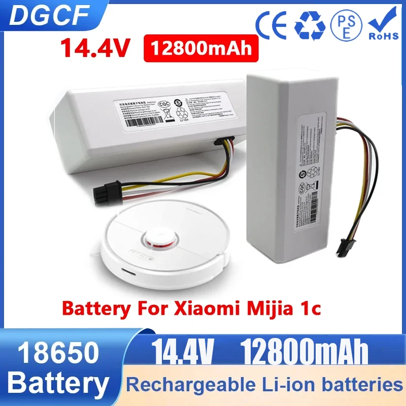 14.8V 12800mah Mop Pro Robot Vacuum Cleaner Replacement Battery for Xiaomi Mijia 1C STYTJ01ZHM Robot Vacuum Mop Cleaner
14.8V 12800mah Mop Pro Robot Vacuum Cleaner Replacement Battery for Xiaomi Mijia 1C STYTJ01ZHM Robot Vacuum Mop Cleaner