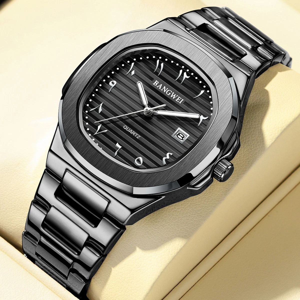 Мужские часы BANGWEI: водонепроницаемые, светящиеся, с датой, креативными цифрами, кварцевые, люксовые, квадратные, парные часы
Мужские часы BANGWEI: водонепроницаемые, светящиеся, с датой, креативными цифрами, кварцевые, люксовые, квадратные, парные часы