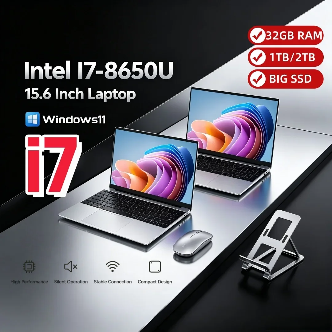 15.6 Inch Space Saving Lightweight Portable New Ultra Slim Notebook Intel I7 8650U Original Win11 32GB RAM SSD Powerful Laptop
15.6 Inch Space Saving Lightweight Portable New Ultra Slim Notebook Intel I7 8650U Original Win11 32GB RAM SSD Powerful Laptop