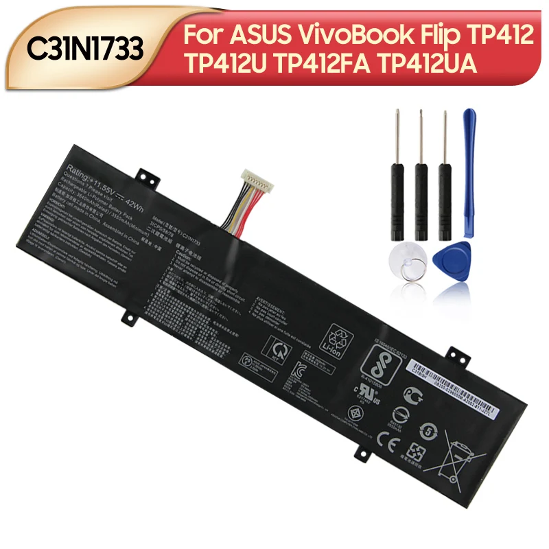 NEW Replacement Battery C31N1733 For ASUS VivoBook Flip TP412 TP412U TP412FA TP412UA 3640mAh
NEW Replacement Battery C31N1733 For ASUS VivoBook Flip TP412 TP412U TP412FA TP412UA 3640mAh