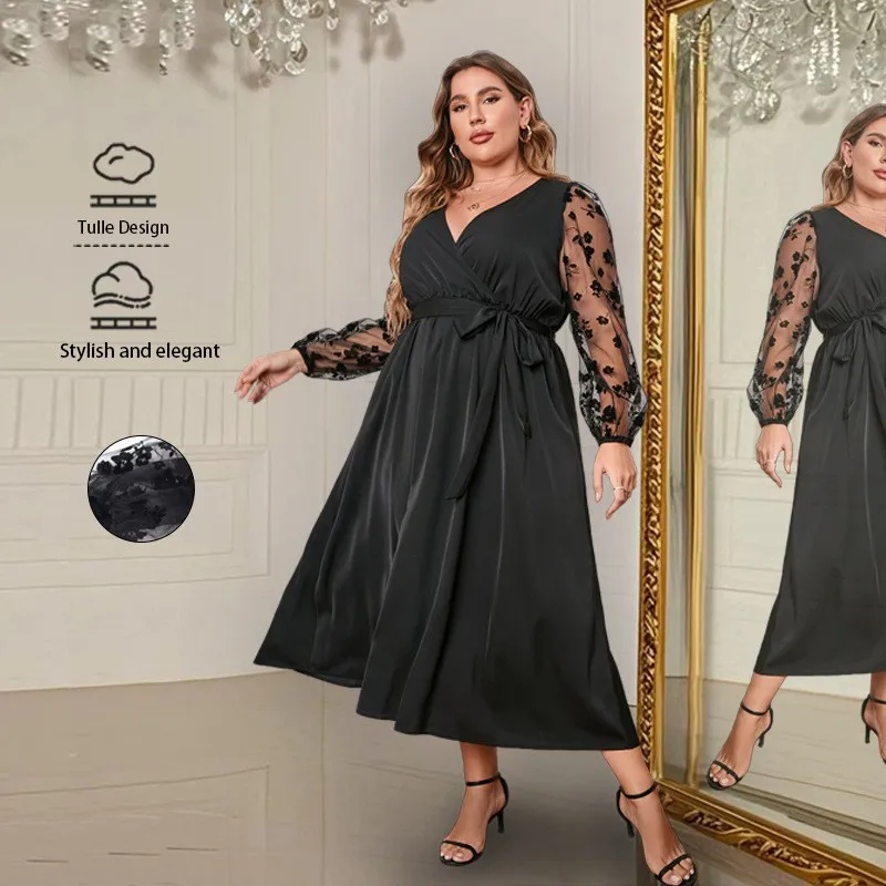 Elegant Party Dress Women's Evening V Neck Dresses Geometric Print Maxi Dress Wrap Sheer Sleeve Long Dress Black Flowing Skirt
Elegant Party Dress Women's Evening V Neck Dresses Geometric Print Maxi Dress Wrap Sheer Sleeve Long Dress Black Flowing Skirt