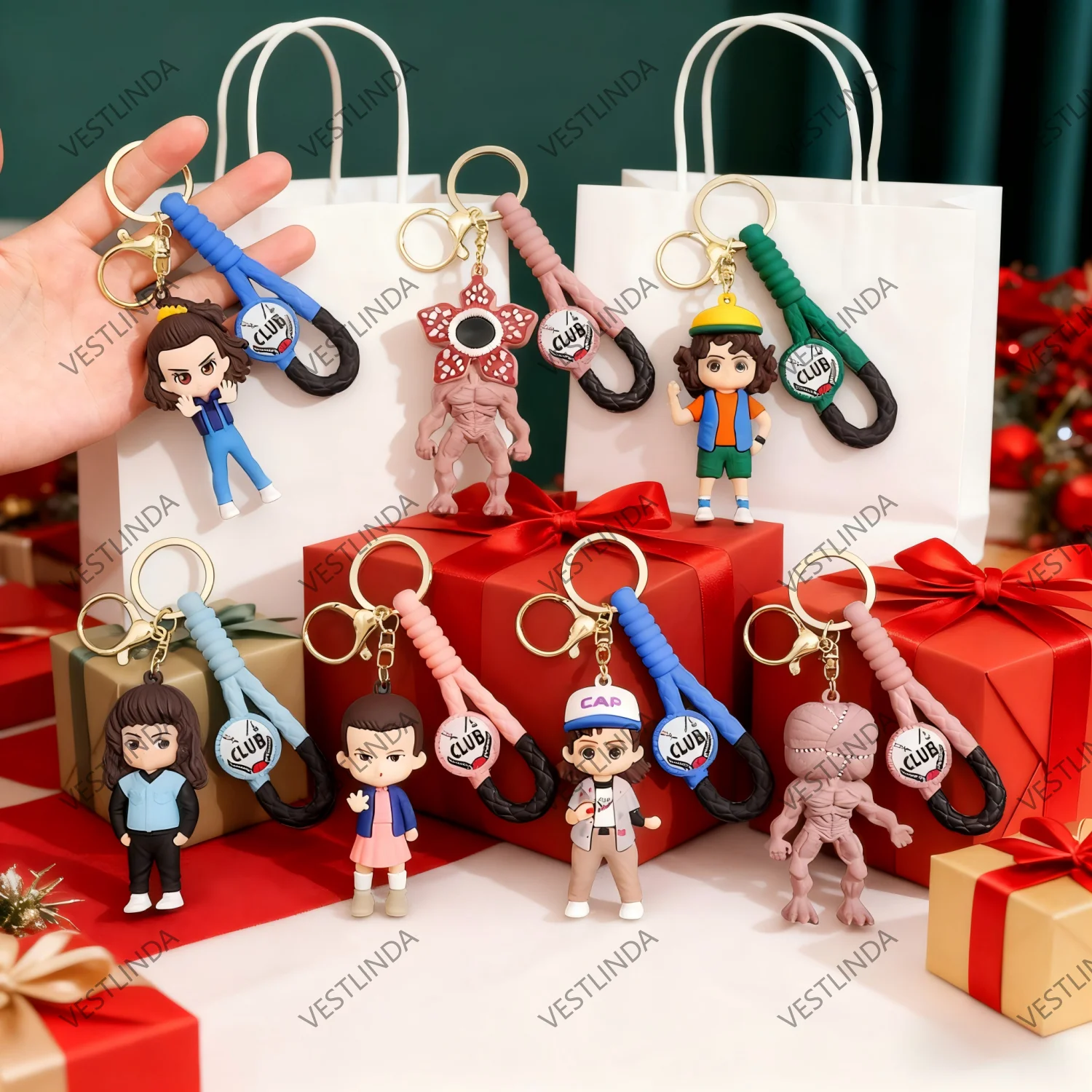 7/1PCS Stranger Things Demogorgon Cannibal Flower Eleven Dustin Doll Handmade Backpack Decoration Desktop Decoration
7/1PCS Stranger Things Demogorgon Cannibal Flower Eleven Dustin Doll Handmade Backpack Decoration Desktop Decoration