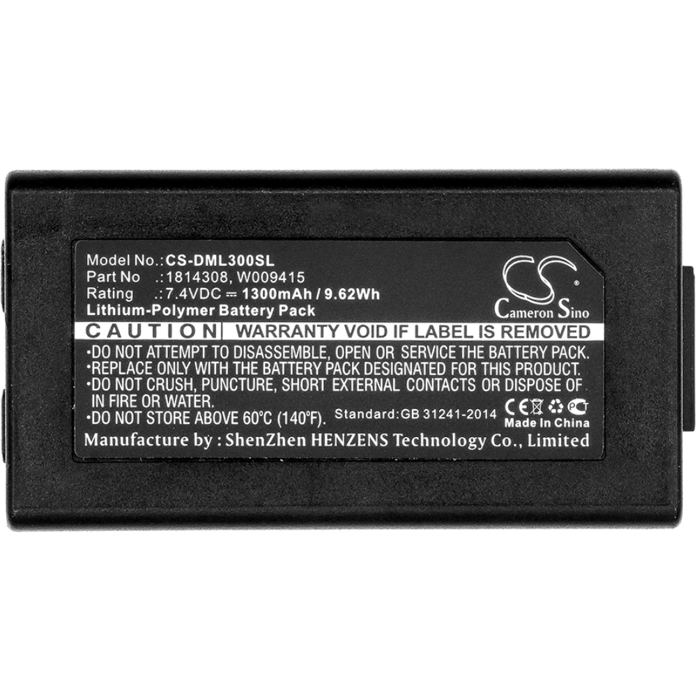 Li-Polymer Portable Printer Battery for DYMO, 7.4V, 1300mAh, Compatible Models: 1982171, LabelManager 500TS, MobileLabeler
Li-Polymer Portable Printer Battery for DYMO, 7.4V, 1300mAh, Compatible Models: 1982171, LabelManager 500TS, MobileLabeler