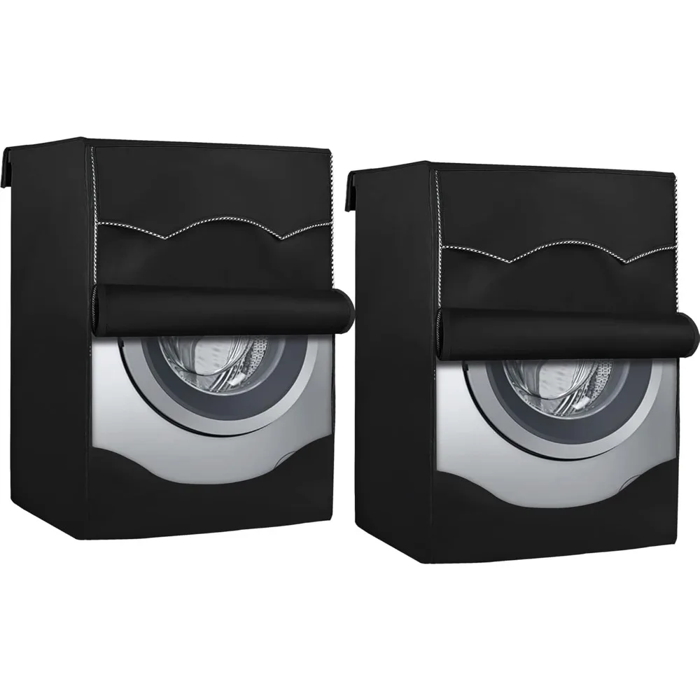 Waterproof Washer Dryer Covers, 27x33x39 Inches, Black Polyester for Front-Load Machines with Flat Top
Waterproof Washer Dryer Covers, 27x33x39 Inches, Black Polyester for Front-Load Machines with Flat Top