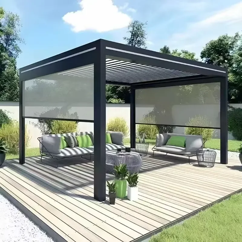 Outdoor Waterproof Garden Gazebo Motorized Opening Roof Louver Pergola 3x4 Side Blind for Backyard Terrace Balcony Manual LED
Outdoor Waterproof Garden Gazebo Motorized Opening Roof Louver Pergola 3x4 Side Blind for Backyard Terrace Balcony Manual LED