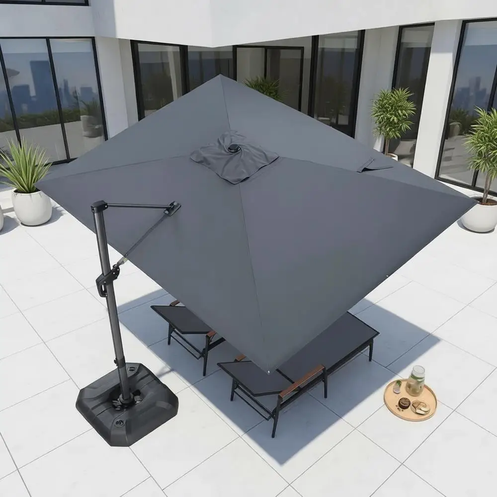 Уличный консольный зонт 9' x 11.5' с поворотом на 360 градусов для патио, террасы и зон у бассейна, серый
Уличный консольный зонт 9' x 11.5' с поворотом на 360 градусов для патио, террасы и зон у бассейна, серый