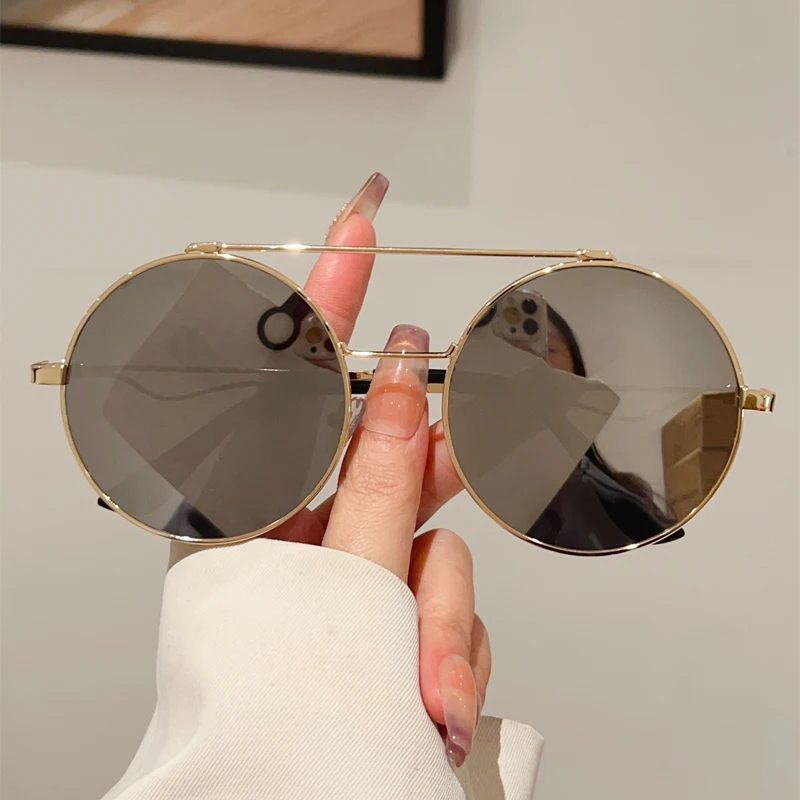 GM LUMIAS Vintage Round Sunglasses Men 2025 New Fashion Double Bridge Mirror Shades Women Trendy Retro Brand Design Sun Glasses
GM LUMIAS Vintage Round Sunglasses Men 2025 New Fashion Double Bridge Mirror Shades Women Trendy Retro Brand Design Sun Glasses