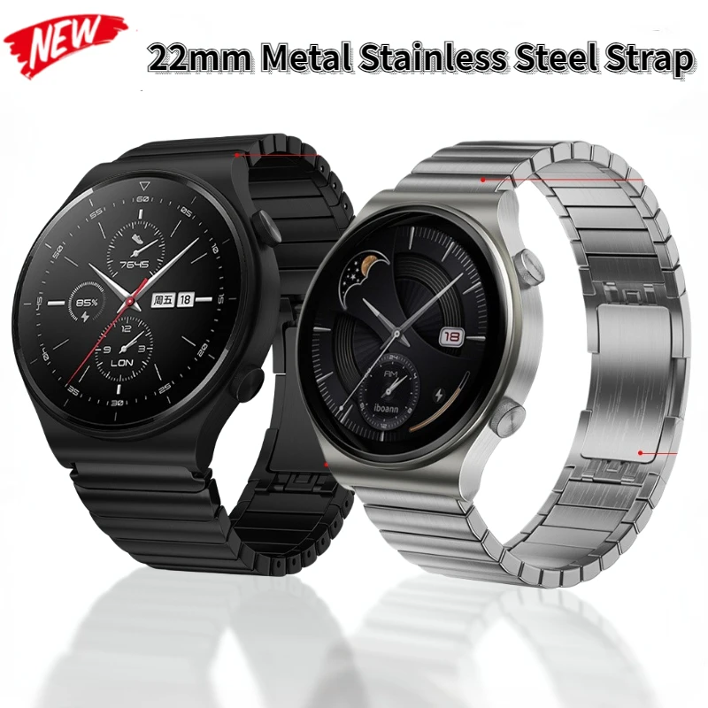 22mm Metal Strap for Huawei Watch 4/GT4 Pro Samsung Galaxy Watch 3/Gear S3 Stainless Steel Bracelet for Amazfit GTR Band Correa
22mm Metal Strap for Huawei Watch 4/GT4 Pro Samsung Galaxy Watch 3/Gear S3 Stainless Steel Bracelet for Amazfit GTR Band Correa