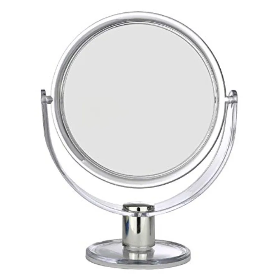 Vanity Makeup Mirror with Stand Double Sided 1X/2X Magnification, 360° Swivel Desk Mirror, Portable Tabletop Magnifying Mirror
Vanity Makeup Mirror with Stand Double Sided 1X/2X Magnification, 360° Swivel Desk Mirror, Portable Tabletop Magnifying Mirror