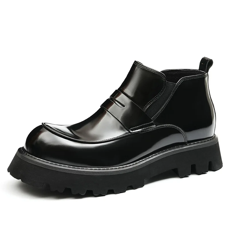 Мужские черные ботильоны из натуральной кожи, роскошные винтажные непромокаемые высокие уличные черные туфли для мальчиков, мужские ковбойские туфли
Мужские черные ботильоны из натуральной кожи, роскошные винтажные непромокаемые высокие уличные черные туфли для мальчиков, мужские ковбойские туфли