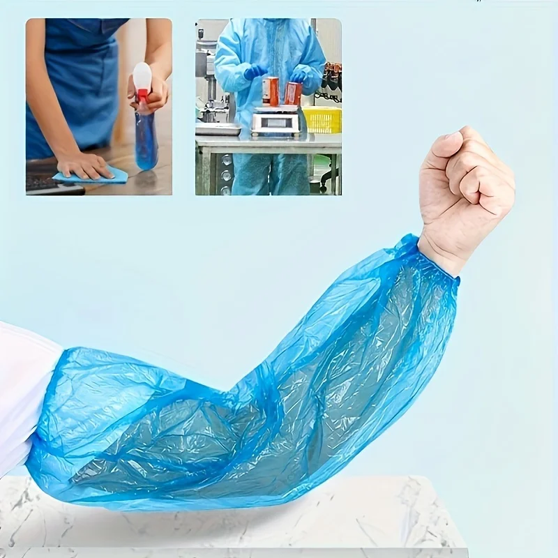 50/100pcs Disposable Plastic Arm Sleeves, Waterproof Transparent Kitchen Use, Adult Protective Oversleeves 15.7in Length, Thicke
50/100pcs Disposable Plastic Arm Sleeves, Waterproof Transparent Kitchen Use, Adult Protective Oversleeves 15.7in Length, Thicke