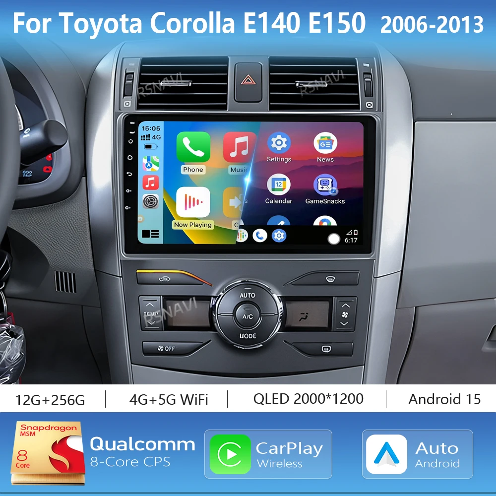 Android 16 Carplay Auto 2K Screen Car Radio Multimedia Player For Toyota Corolla E140 E150 2006-2016 Autoradio Stereo Head Unit
Android 16 Carplay Auto 2K Screen Car Radio Multimedia Player For Toyota Corolla E140 E150 2006-2016 Autoradio Stereo Head Unit