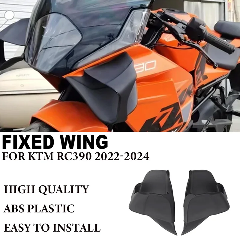 Motorcycle Fixed Wing Spoiler Side Wings Suitable for KTM RC390 RC 390 2022-2024 Front Aerodynamic Winglet Aileron Modification
Motorcycle Fixed Wing Spoiler Side Wings Suitable for KTM RC390 RC 390 2022-2024 Front Aerodynamic Winglet Aileron Modification