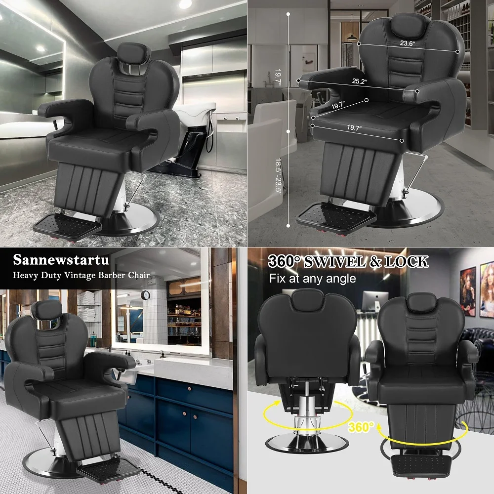Chair Hydraulic Recliner Heavy Duty Salon Chair 360 Swivel, Adjustable Headrest amp Footrest, Wide Shampoo Spa Chair for Hair S
Chair Hydraulic Recliner Heavy Duty Salon Chair 360 Swivel, Adjustable Headrest amp Footrest, Wide Shampoo Spa Chair for Hair S