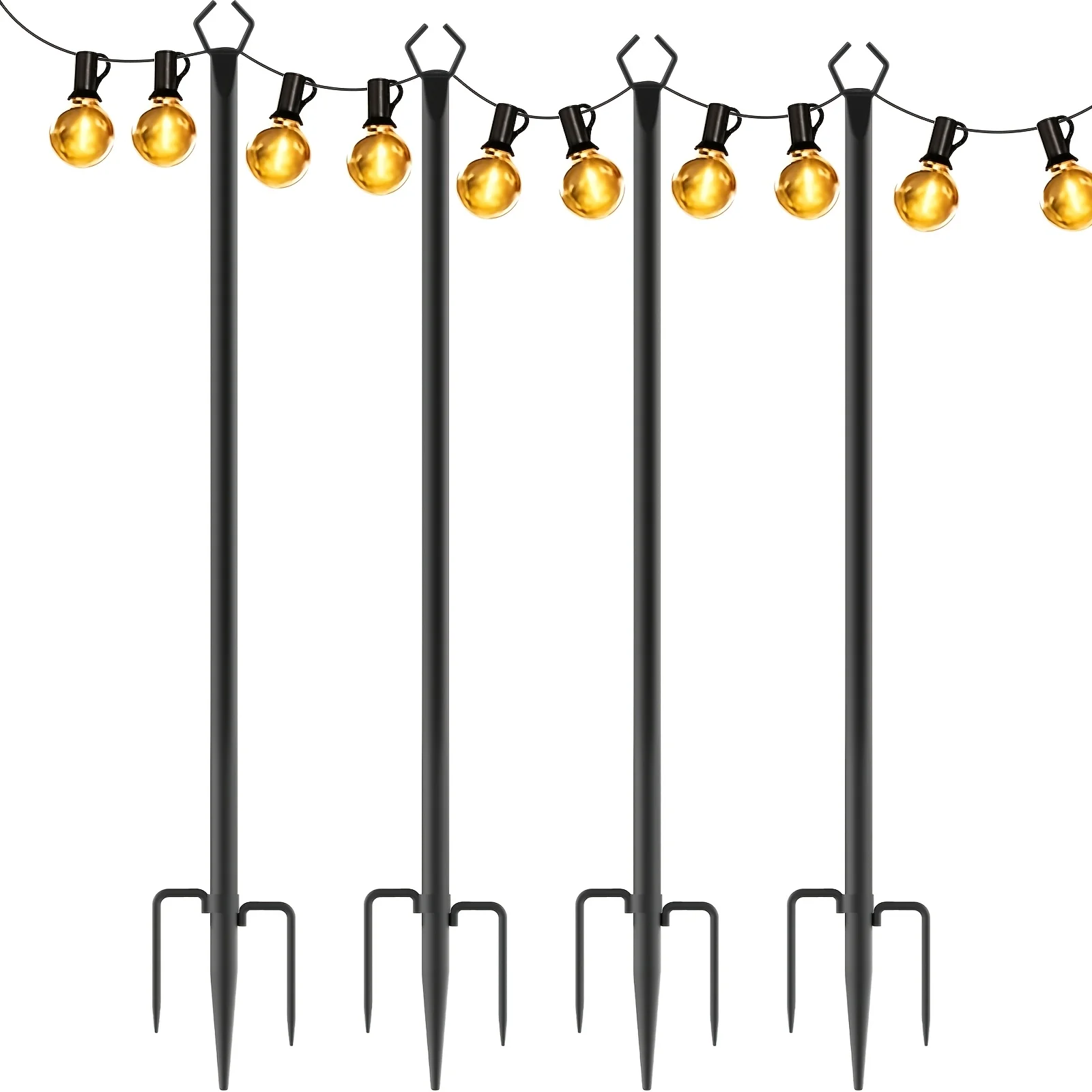 us4 Pack 11.1FT Forked String Light Poles, Outdoor Metal Light Stand for Patio, Deck, Backyard & Garden, Rustproof Heavy Duty Poles for Summer Parties, Weddings, Christmas & All Season Decor, No Toolsd
us4 Pack 11.1FT Forked String Light Poles, Outdoor Metal Light Stand for Patio, Deck, Backyard & Garden, Rustproof Heavy Duty Poles for Summer Parties, Weddings, Christmas & All Season Decor, No Toolsd