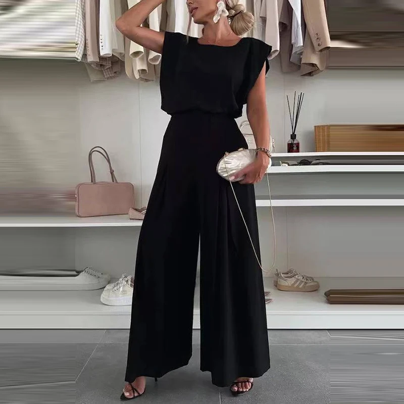 Temperament High Waisted Long Pants 2 Piece Summer Casual Pocket Commute Set Chic Solid Sleeveless O Neck Tops&Elastic Pants Set
Temperament High Waisted Long Pants 2 Piece Summer Casual Pocket Commute Set Chic Solid Sleeveless O Neck Tops&Elastic Pants Set