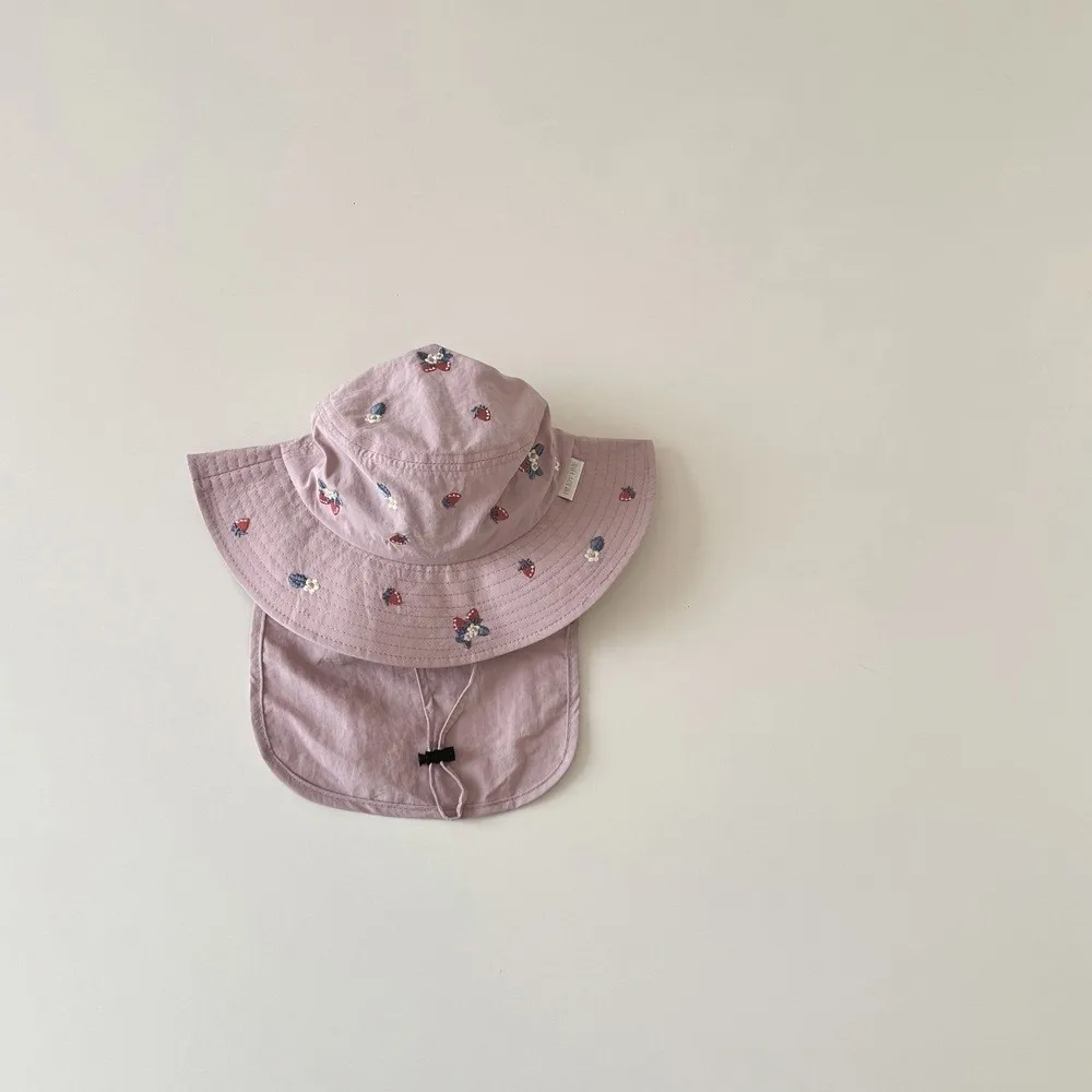 Polyester Children Sun Hat Broad Brim Embroidery Design Quick Drying Bucket Hat Neck Protection Cartoon Print Panama Cap
Polyester Children Sun Hat Broad Brim Embroidery Design Quick Drying Bucket Hat Neck Protection Cartoon Print Panama Cap