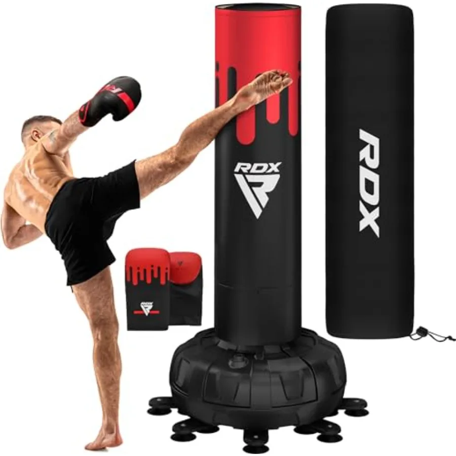 Напольный боксерский мешок XXL (до 150 кг) с чехлом и перчатками - Комплект из 72-дюймового тяжелого напольного мешка для взрослых - 17 присосок, 8 удлиненных ножек
Напольный боксерский мешок XXL (до 150 кг) с чехлом и перчатками - Комплект из 72-дюймового тяжелого напольного мешка для взрослых - 17 присосок, 8 удлиненных ножек