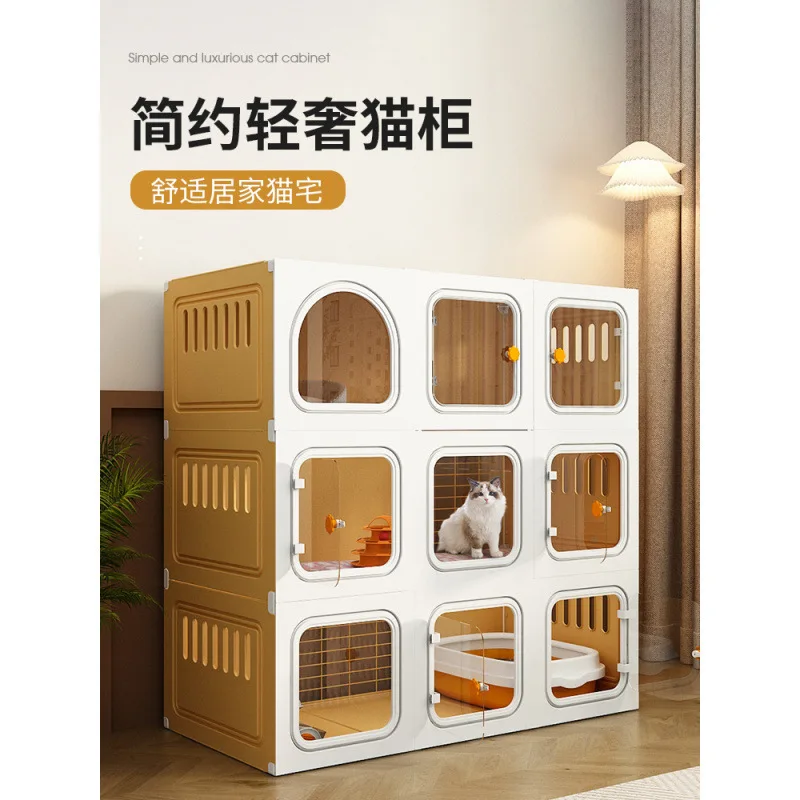 Cat villa household indoor space toilet integrated luxury cat cage bold reinforced cattery
Cat villa household indoor space toilet integrated luxury cat cage bold reinforced cattery