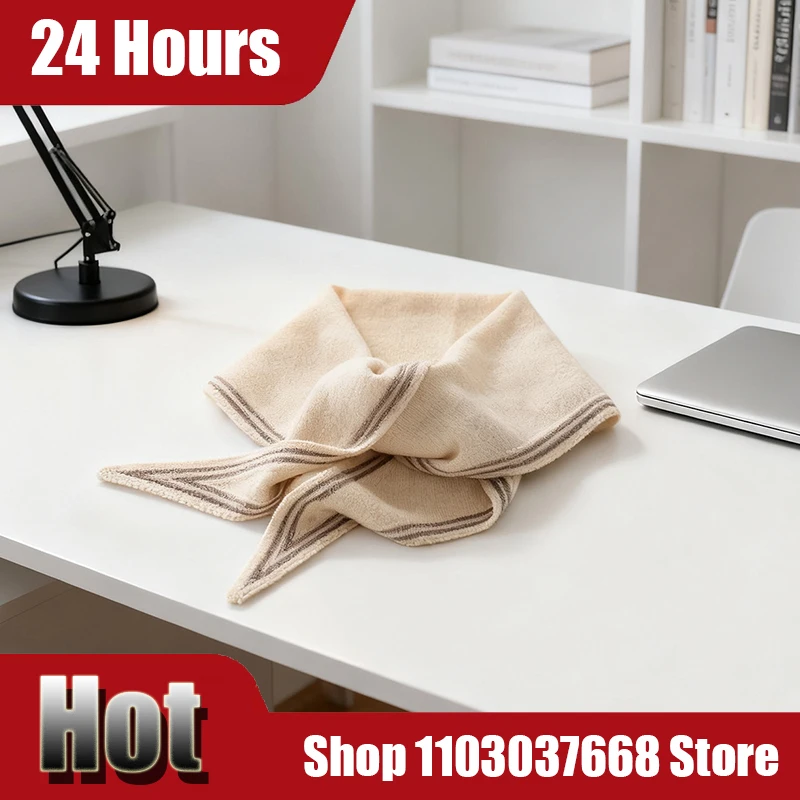 Women Cashmere Triangle Scarf Small Shawl Neck Spring Multipurpose Cowl Pashmina Soft Warmer Applique Stripes Knit Accessories
Women Cashmere Triangle Scarf Small Shawl Neck Spring Multipurpose Cowl Pashmina Soft Warmer Applique Stripes Knit Accessories