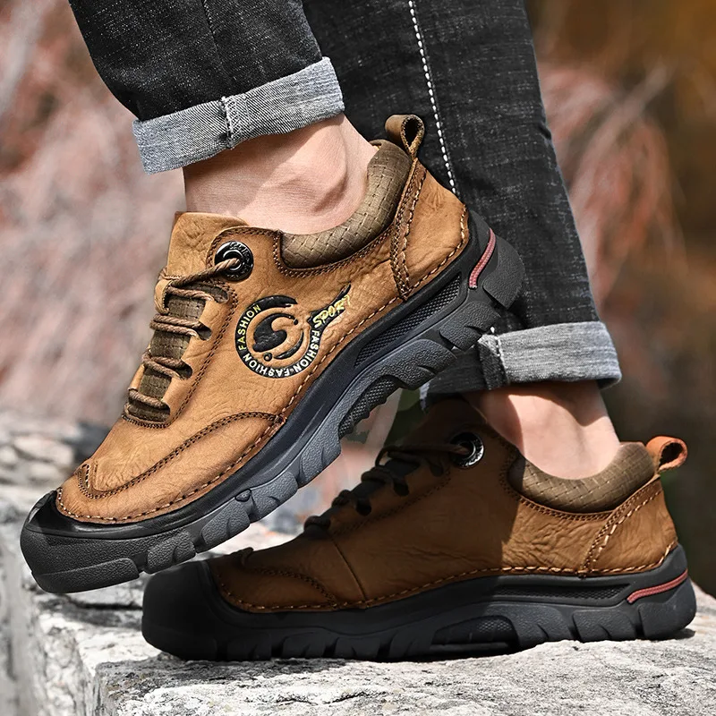 Brand Genuine Leather Hiking Shoes for Men Outdoor Non-slip Trekking Sneakers Men Comfortable Soft Walking Sports Shoes Men 2025
Brand Genuine Leather Hiking Shoes for Men Outdoor Non-slip Trekking Sneakers Men Comfortable Soft Walking Sports Shoes Men 2025