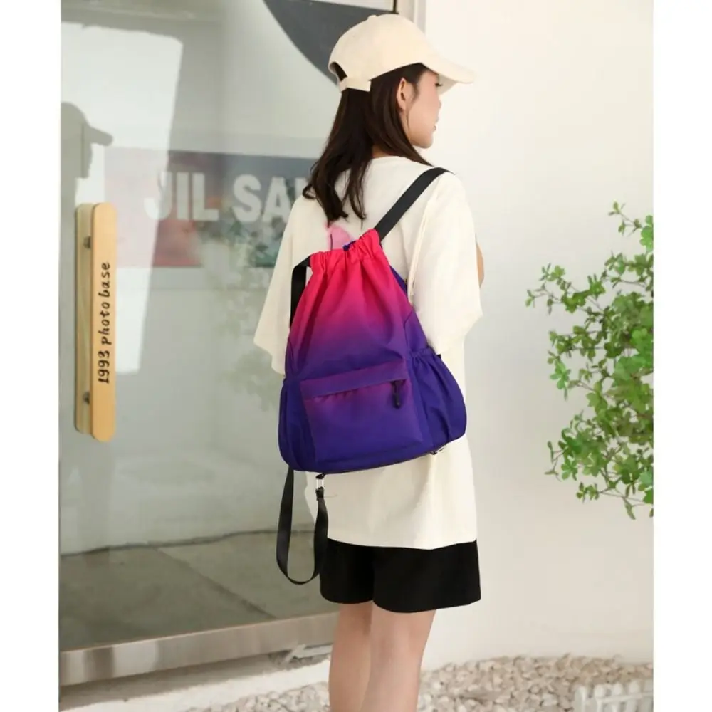 Nylon Portable Sports Backpack Waterproof Leisure Style Gradient Color Waterproof Bag Portable Drawstring
Nylon Portable Sports Backpack Waterproof Leisure Style Gradient Color Waterproof Bag Portable Drawstring