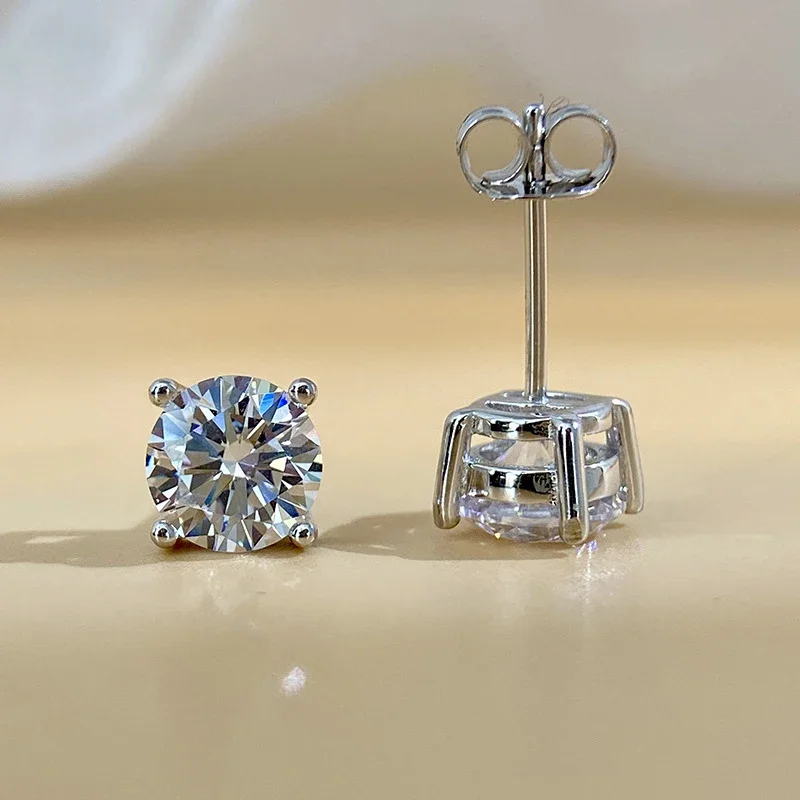 3-8mm Round Diamond Earrings - 1 Pair Silver Studs for Men & Women | Casual to Party Gemstone Gift
3-8mm Round Diamond Earrings - 1 Pair Silver Studs for Men & Women | Casual to Party Gemstone Gift