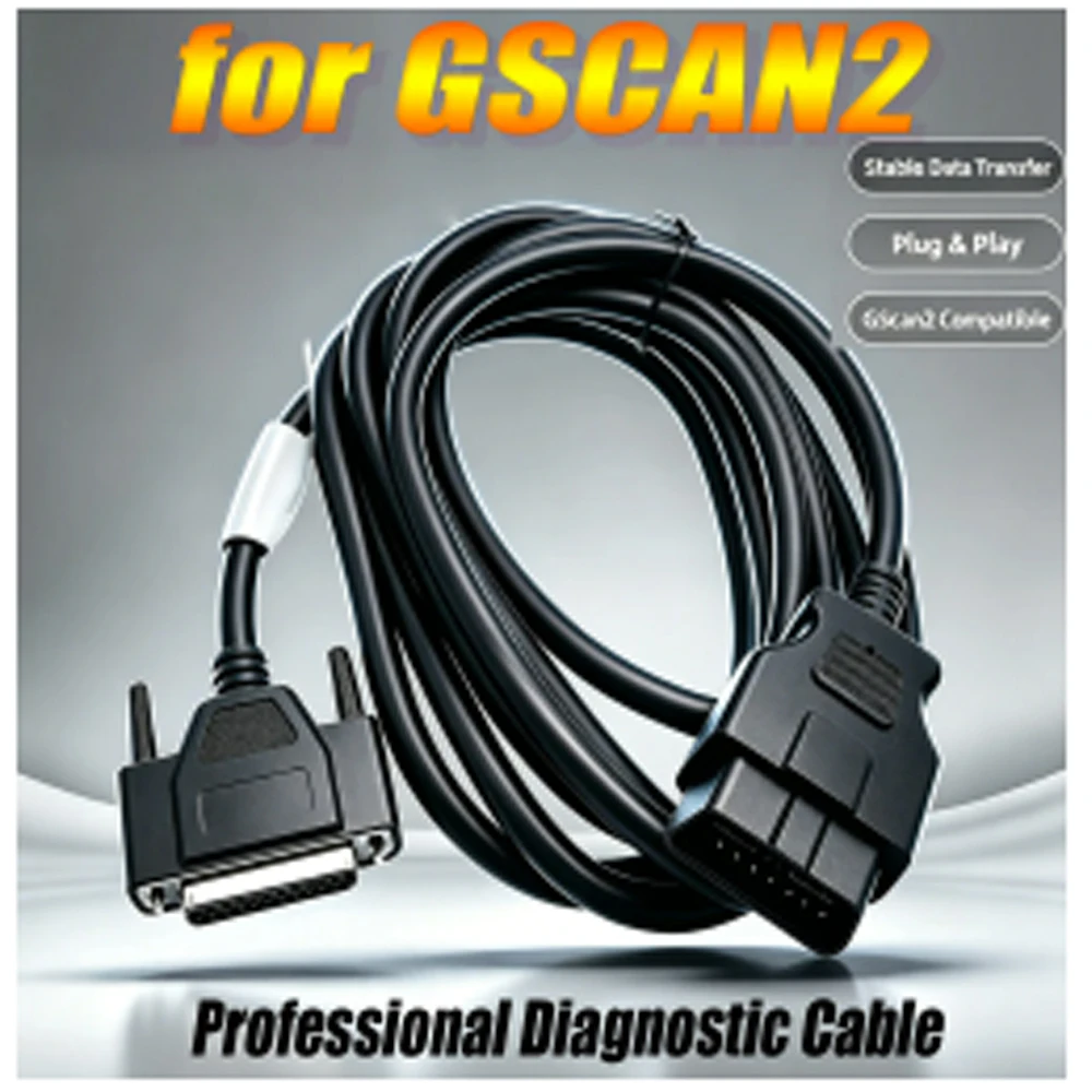 OBD2 16PIN DB25 Diagnostic Cable For GSCAN2 G-Scan-2 Car Auto Scanner Stable Data Transmission Plug Play Automotive Diagnostic T
OBD2 16PIN DB25 Diagnostic Cable For GSCAN2 G-Scan-2 Car Auto Scanner Stable Data Transmission Plug Play Automotive Diagnostic T