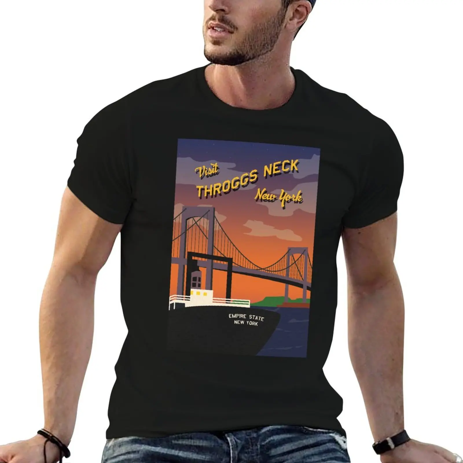 Vintage Throggs Neck New York Poster T-Shirt luxury t-shirt Personalized t-shirt plain black t shirts men
Vintage Throggs Neck New York Poster T-Shirt luxury t-shirt Personalized t-shirt plain black t shirts men