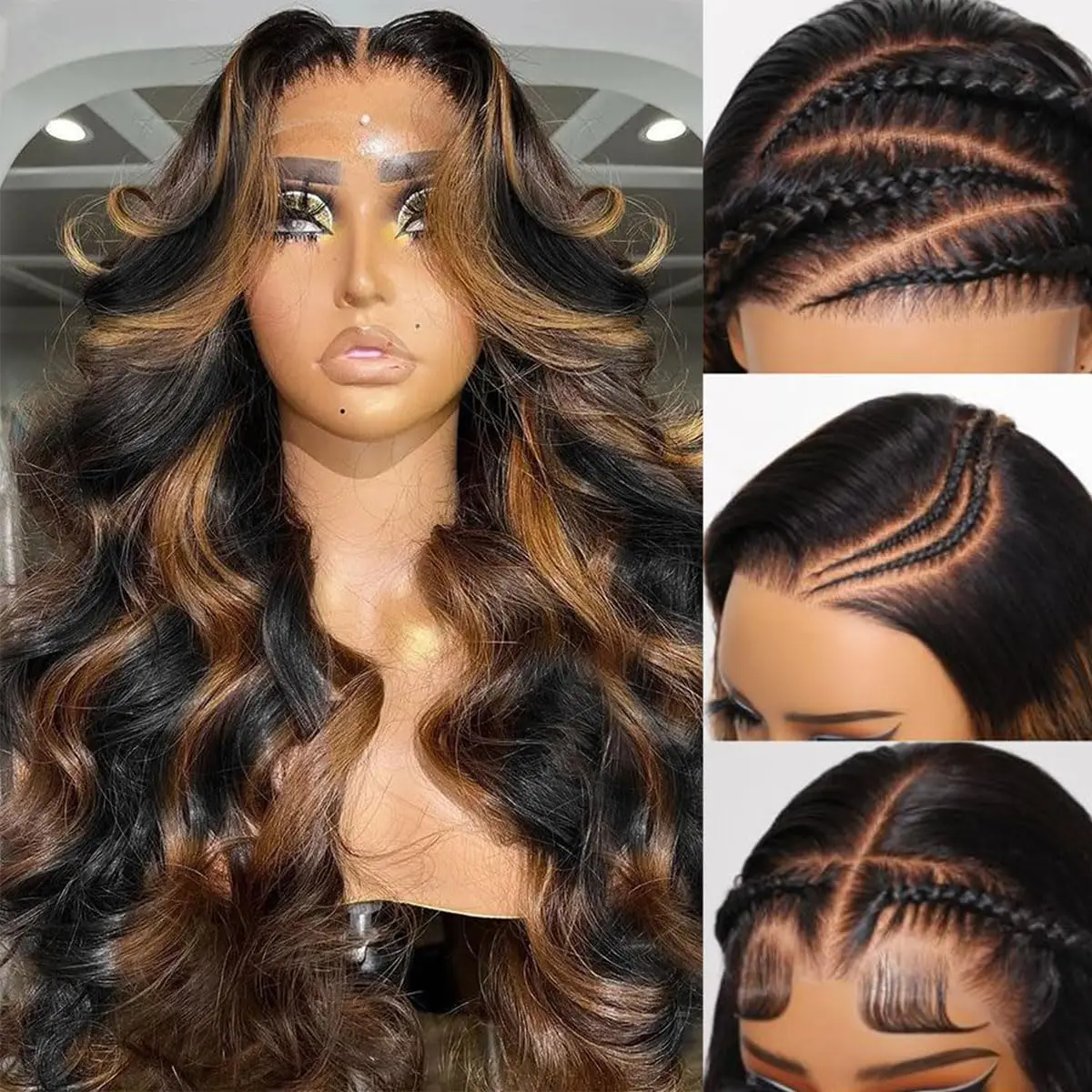Ombre Highlight 13*4 Lace Front Wig Human Hair 1B/30 Black Brown Body Wave Wigs Transparent Lace Brazilian For Women
Ombre Highlight 13*4 Lace Front Wig Human Hair 1B/30 Black Brown Body Wave Wigs Transparent Lace Brazilian For Women