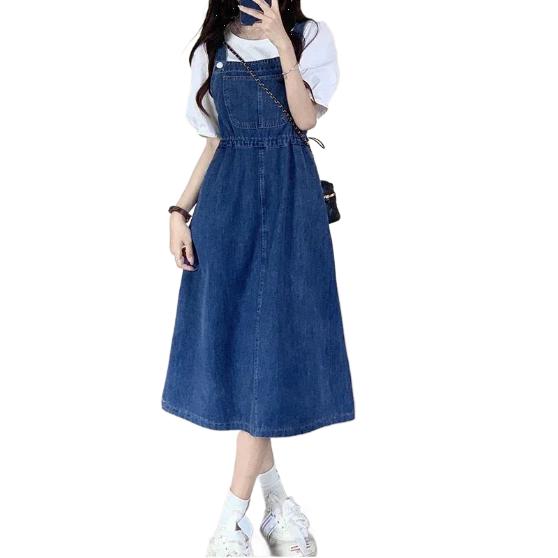 Woman Skirts Vintage Denim Overall Dress High Waist Sleeveless Midi Dress Casual A Line Jean Jumper Sundress
Woman Skirts Vintage Denim Overall Dress High Waist Sleeveless Midi Dress Casual A Line Jean Jumper Sundress