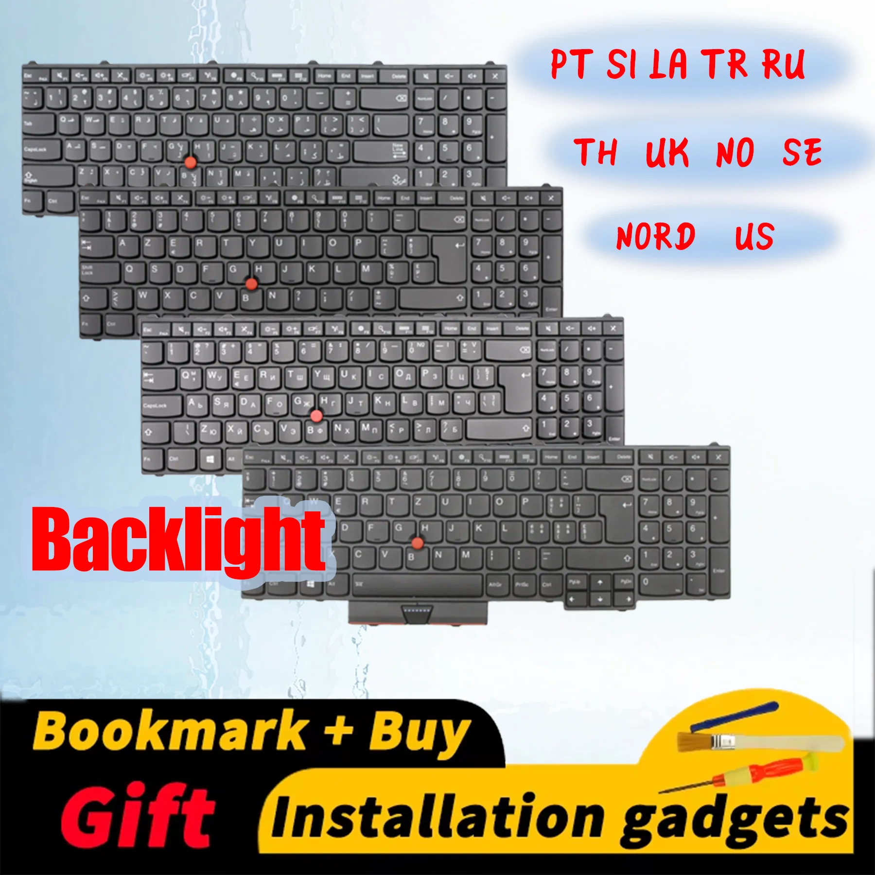 Suitable for Lenovo ThinkPad P50 P70 backlit keyboard LES NO NORD PT UK US RU SE SI TH TR
Suitable for Lenovo ThinkPad P50 P70 backlit keyboard LES NO NORD PT UK US RU SE SI TH TR