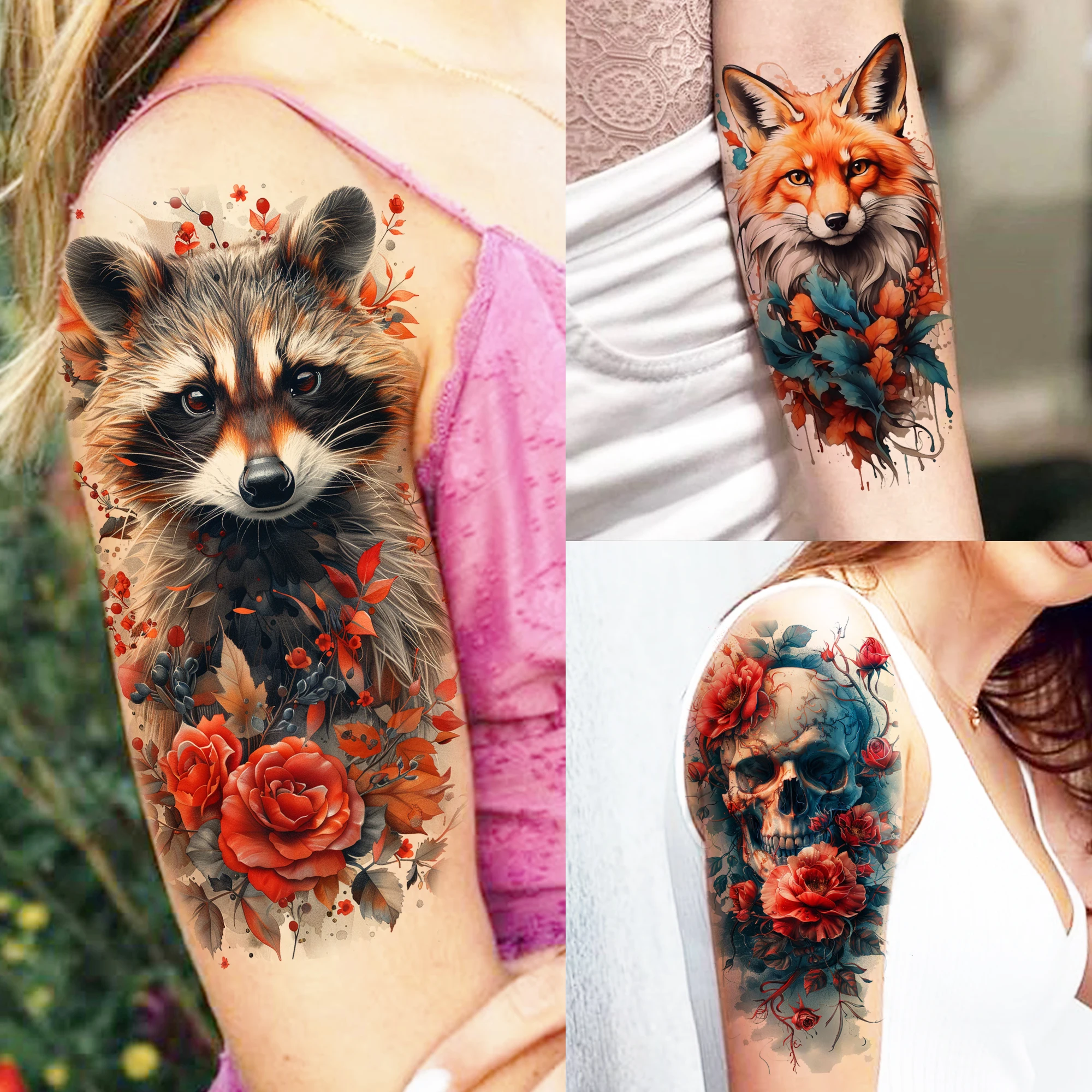1 Sheet Watercolor Raccoon Temporary Tattoos For Women Girls Floral Animals Tatoos Waterpoof Realistic Fake Tattoos Body Sticker
1 Sheet Watercolor Raccoon Temporary Tattoos For Women Girls Floral Animals Tatoos Waterpoof Realistic Fake Tattoos Body Sticker